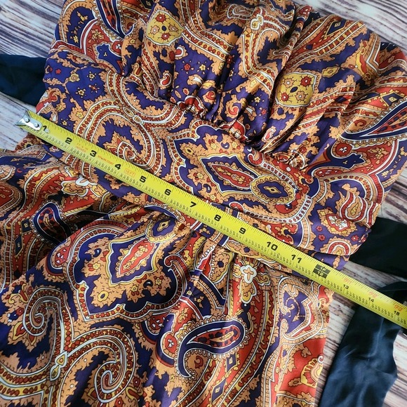 The Limited Boho Maxi Dress Hippie Paisley Festival 70s Flowy Tiered Floral Sz 0 - Picture 12 of 13